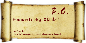 Podmaniczky Ottó névjegykártya